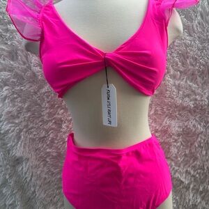 Women's Pink two piece bikini set in size XL